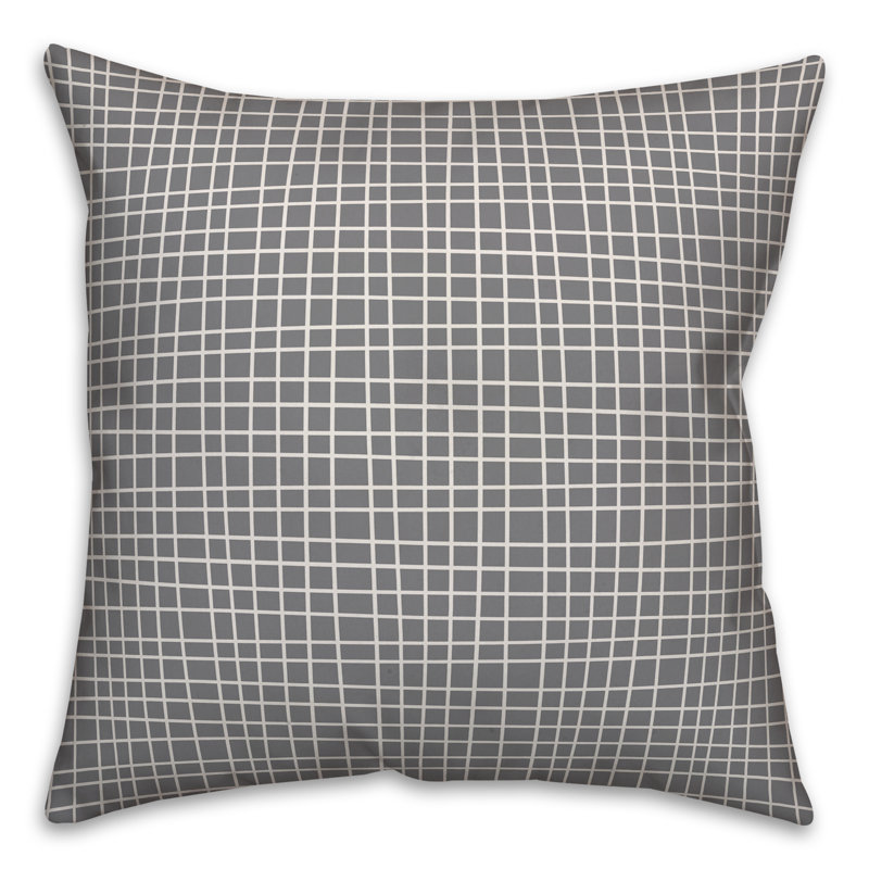  Coussin Boxes, Gris, 16 po x 1 po