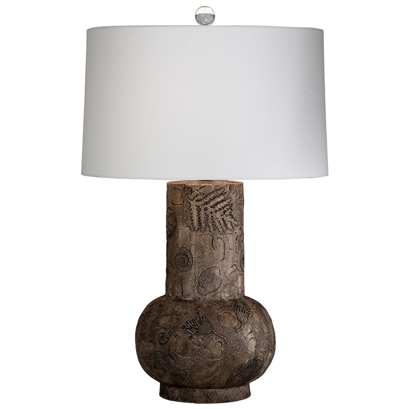 Fossil Table Lamp, Bronze