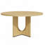 47" Round Dining Table for 4-6, 120 x 120 cm Farmhouse Wood Kitchen Table, Round Table for Home Dining Room Living Room, Oak color (Only Table)