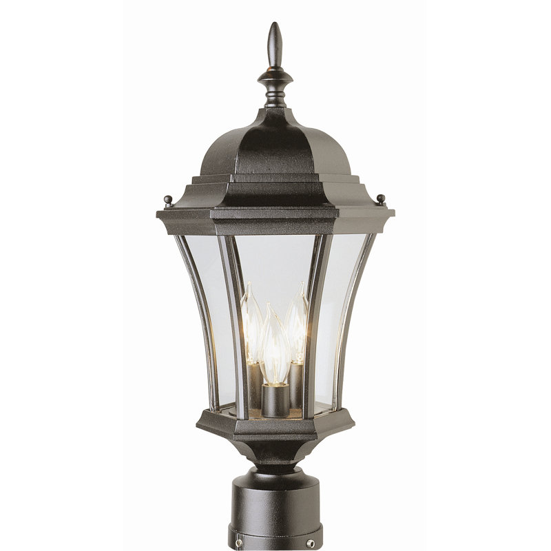 Tête de lanterne câblée à 1 lumière H 21,25 po Tucker, rouille