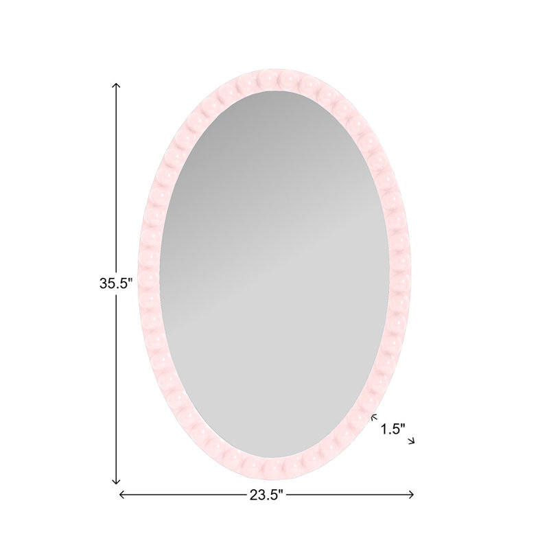 Varsha Oval Glossy Lilac Mirror, Purple