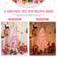 Sapin de Noël artificiel rose mince de 1,5 m, idéal pour gagner de la place et décorer pour de multiples occasions. Robuste et facile à monter.