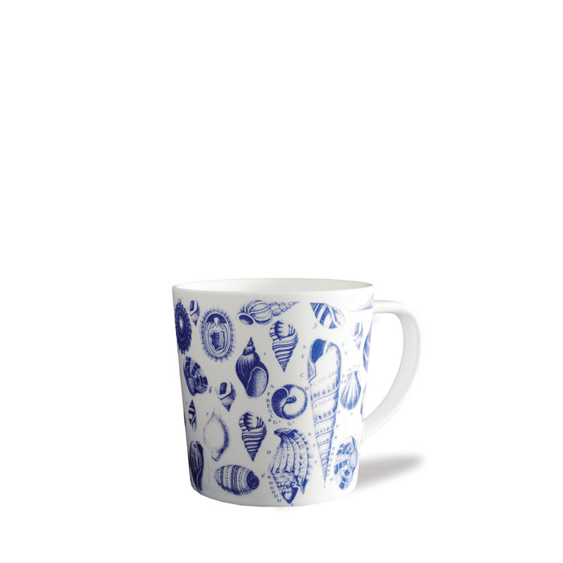 Ships And Shells Handmade Porcelain Coffee Mug