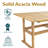Hatteras Acacia Wood Outdoor Dining Table