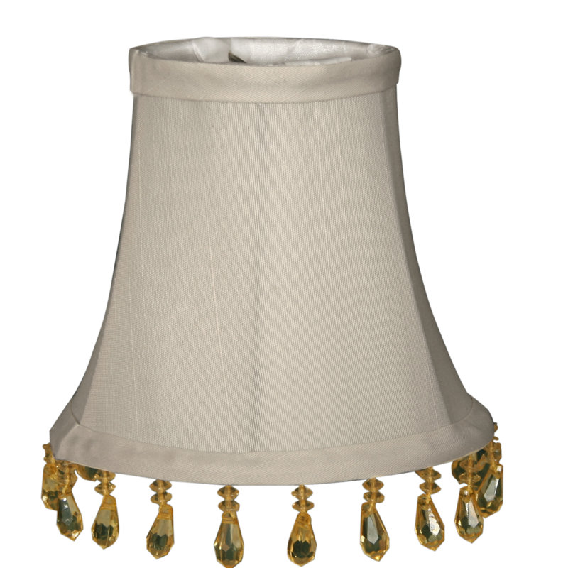 4'' H Silk Bell Candelabra Shade, Gray