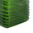 Decorative Vase, Square Shaped Rippled Texture, Green Resin 9 Inch