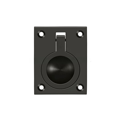 Deltana FRP25CR003 Flush Ring Pull, 2-1/2" x 1-7/8" in PVD Polished Brass