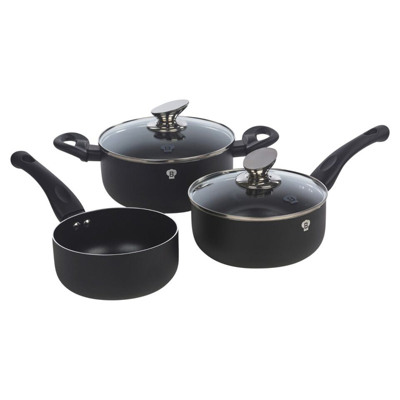 11 - Piece Non-Stick Aluminum Cookware Set, Aquamarine