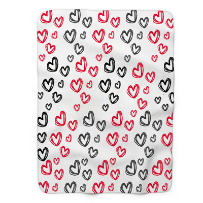 Sketches of Love - 1 Piece Premium Sherpa Blanket 0054