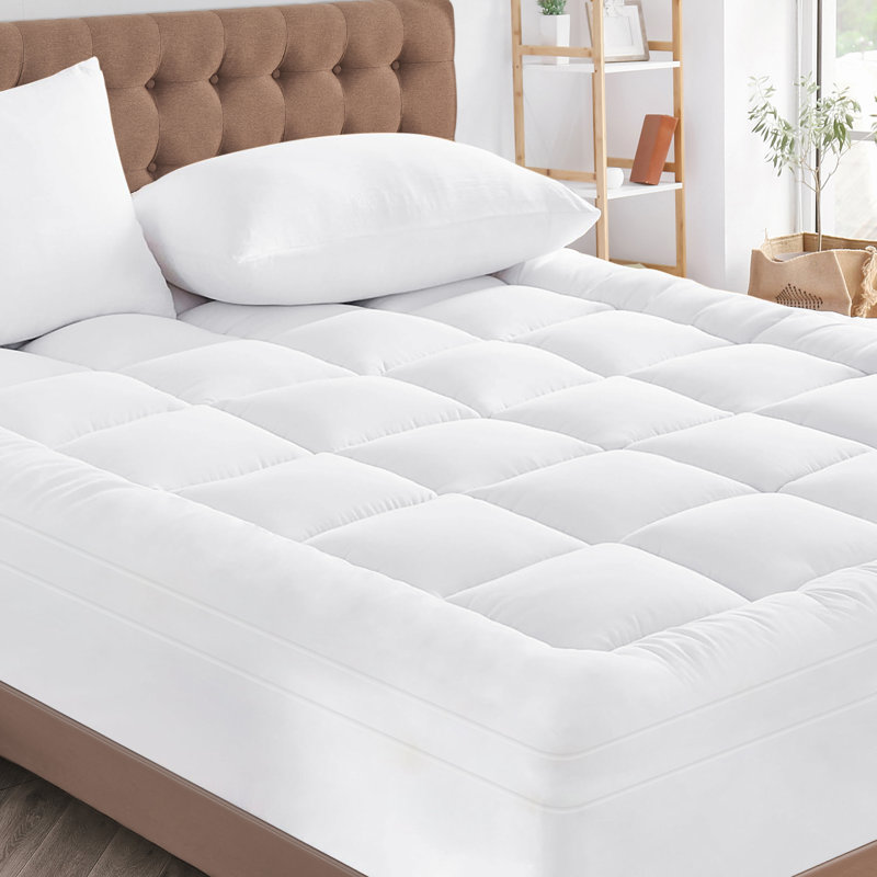 Cooling Mattress Topper for Back Pain – Extra Thick Pillow Top Mattress Pad with Deep Pocket 8-21 Inch, Soft Mattress Protector with 3D Snow Down Alternative Fill