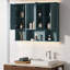 Armoire de salle de bain avec miroir 35 po 2 en 1 | Armoire à pharmacie murale avec tablettes réglables et portes à fermeture en douceur | Miroir haute définition avec motif tissé sculpté et rangement dissimulé pour meuble-lavabo-986625863