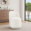 Chaise rembourrée d'appoint en chenille beige-111969058