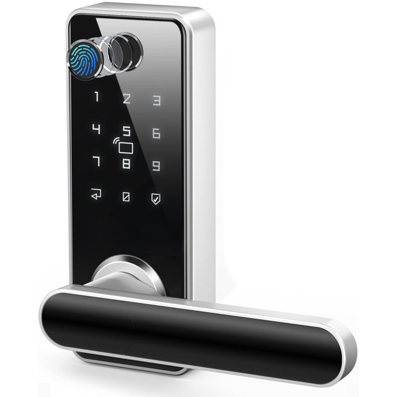Serrure de porte intelligente avec poignée 5-en-1 avec empreinte digitale