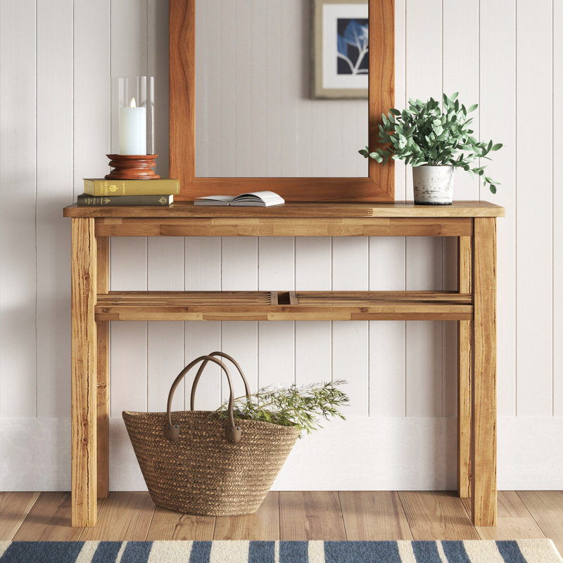 Newcastleton 43'' Solid Wood Console Table, Amber