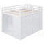 Lit mezzanine en bois pleine grandeur avec rangement intégré - aucun sommier nécessaire, stable et amp; Durable (L 93,3 po x l 57,6 po x H 61,4 po)-600639070