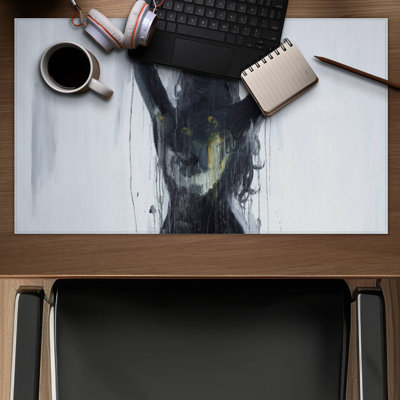 Female silhouette - 14.00"x24.25" Desk mat