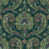 Papier peint motif cachemire bleu sarcelle