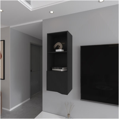 Armoire murale Hopewell, salon, noir