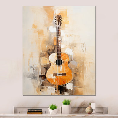 «Guitare Simplicité terreux brun» sur