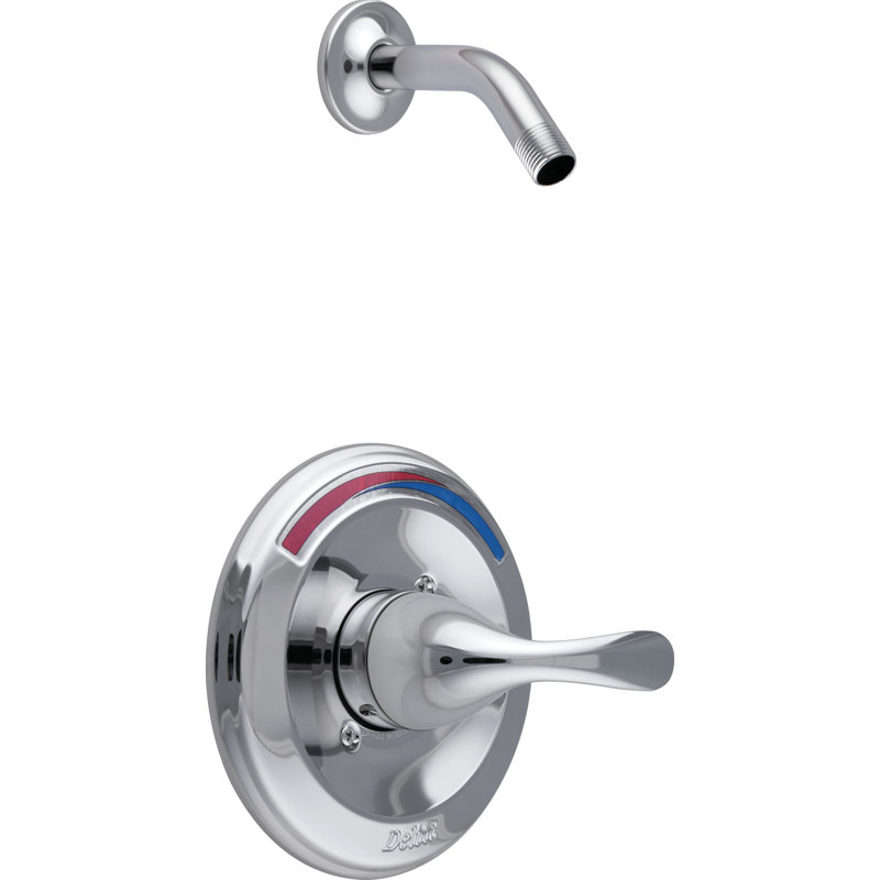Autre garniture de robinet de baignoire et douche à pression équilibrée avec poignée levier en métal, Chrome chrome