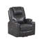 Fauteuil inclinable en cuir gris acier avec relevage et massage