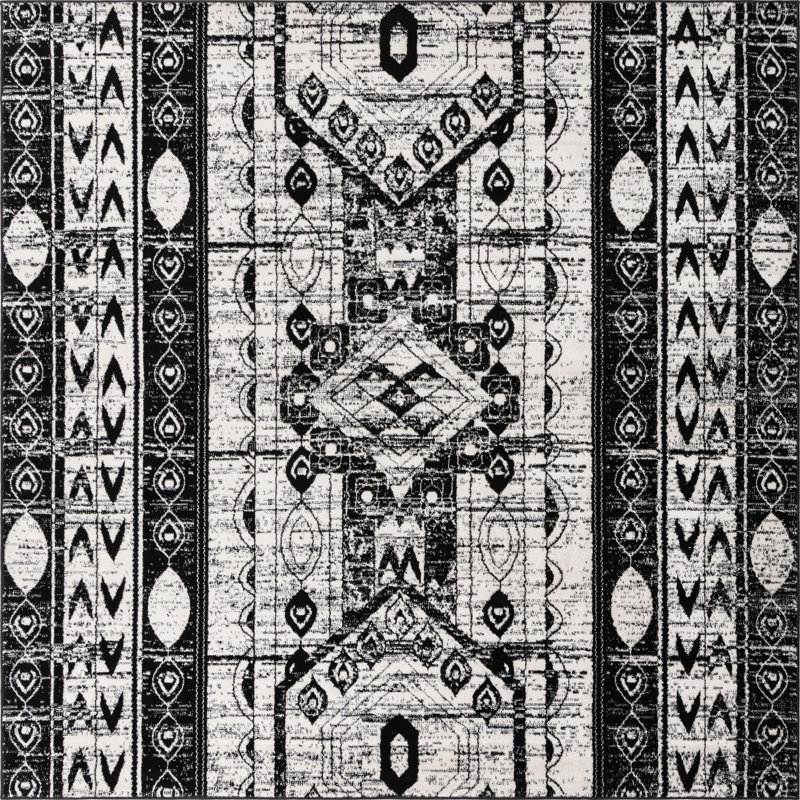 Ibaad Geometric Indoor Rug, Square 7'10"