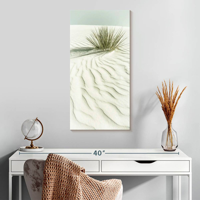 Paysage de sable blanc rétro, H 30 po x l 15 po