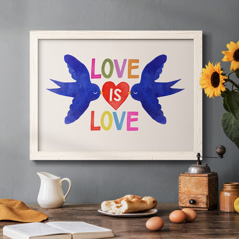 «Love Loudly Collection A», reproduction d'art sur toile, Blanc, H 14 po x l 20 po