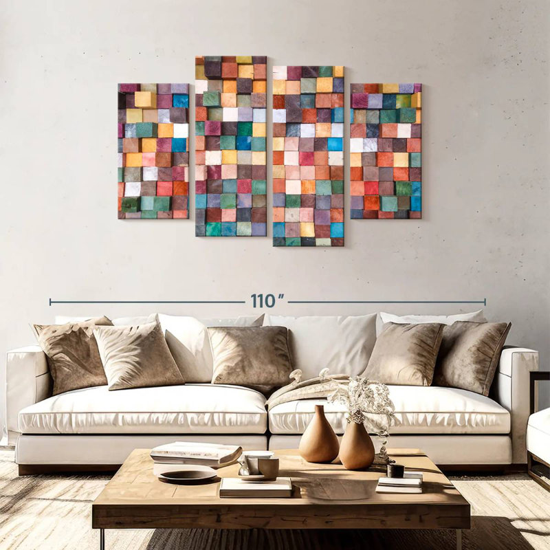 Avery Stacked Wooden Blocks, 48" H x 75" W