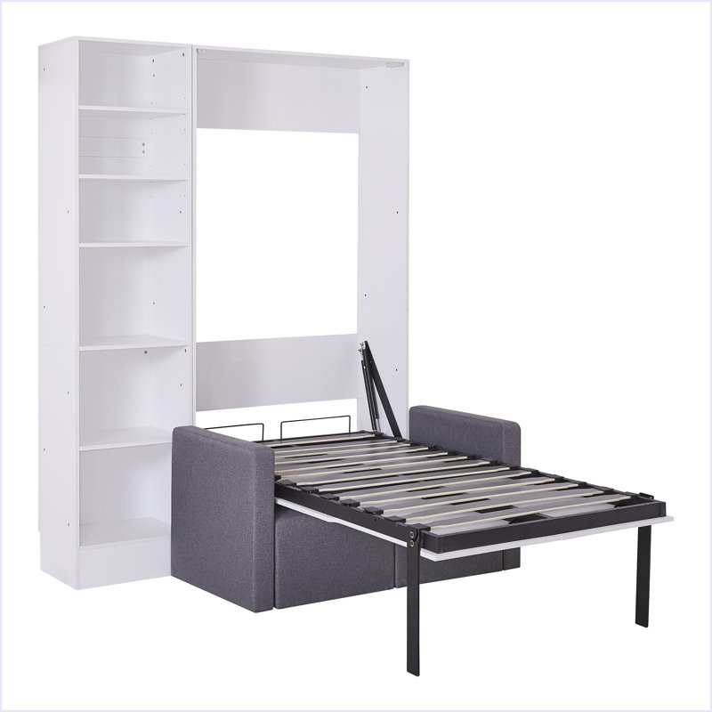 Lit escamotable avec canapé et tablettes Murphy, Simple