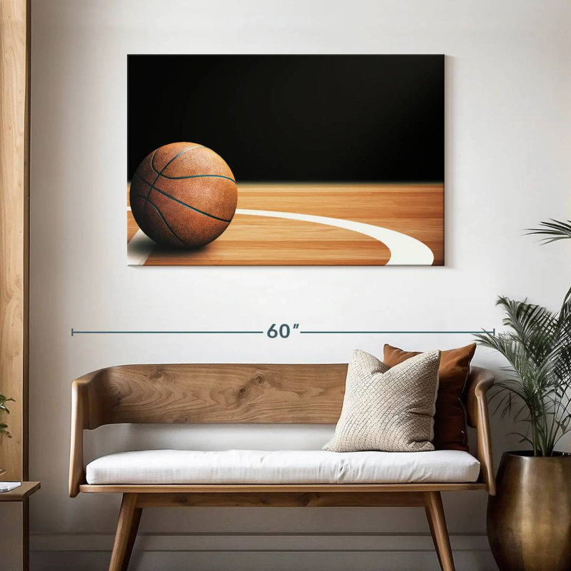  «Basketball Court Ball, H 30 po x l 45 po