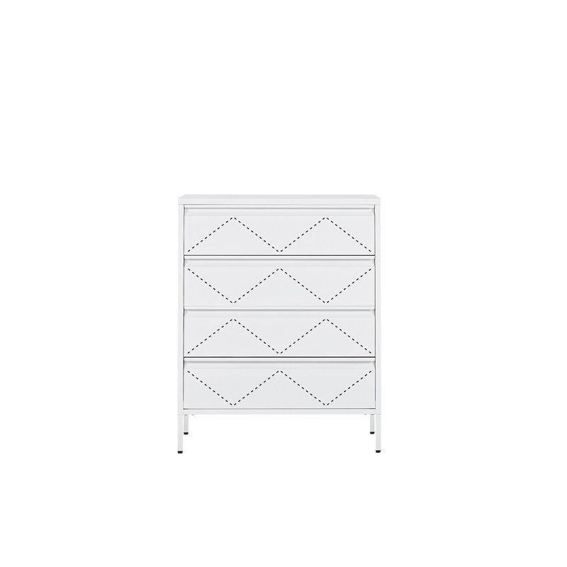 Donji 80cm W 4 - Drawer Chest of Drawers, White