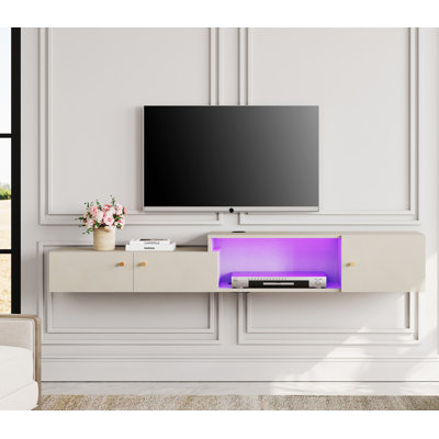 Meuble télé flottant pour téléviseur de 78 po ou moins Poling