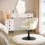 Dressing Table Chair, Vanity Chair with Back, Boucle-1541807792-1541807807