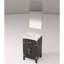 18 po Meuble-lavabo simple en chêne noir avec miroir 20 po
