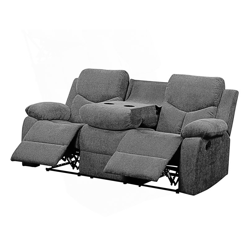 Canapé en chenille avec table rabattable