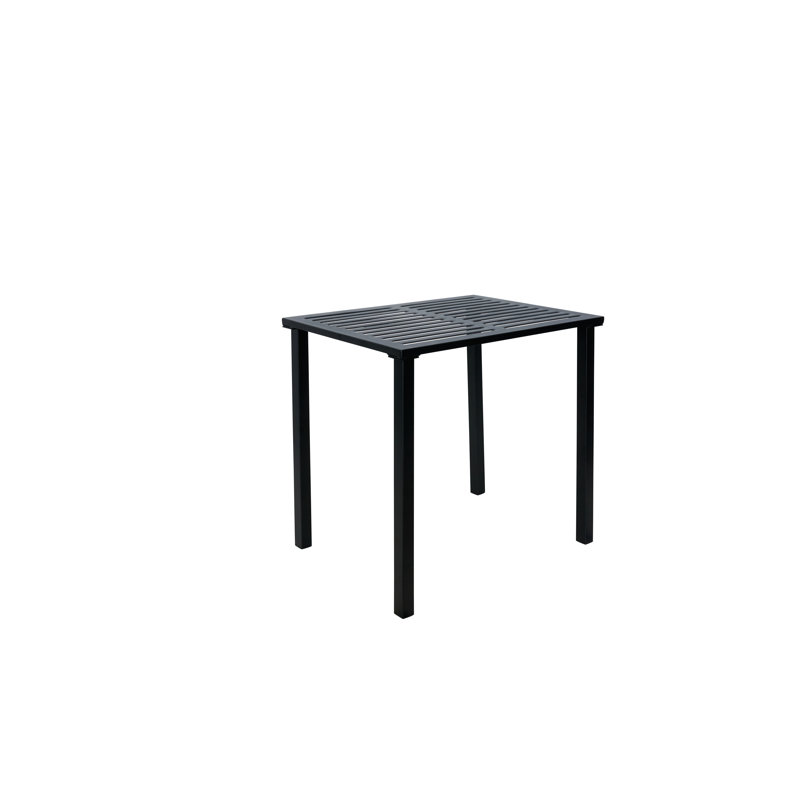 Daytona Metal Restaurant Outdoor Dining Table, Black