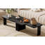 Ensemble de 2 tables basses modernes et minimalistes au design modulaire pour le salon-129385397