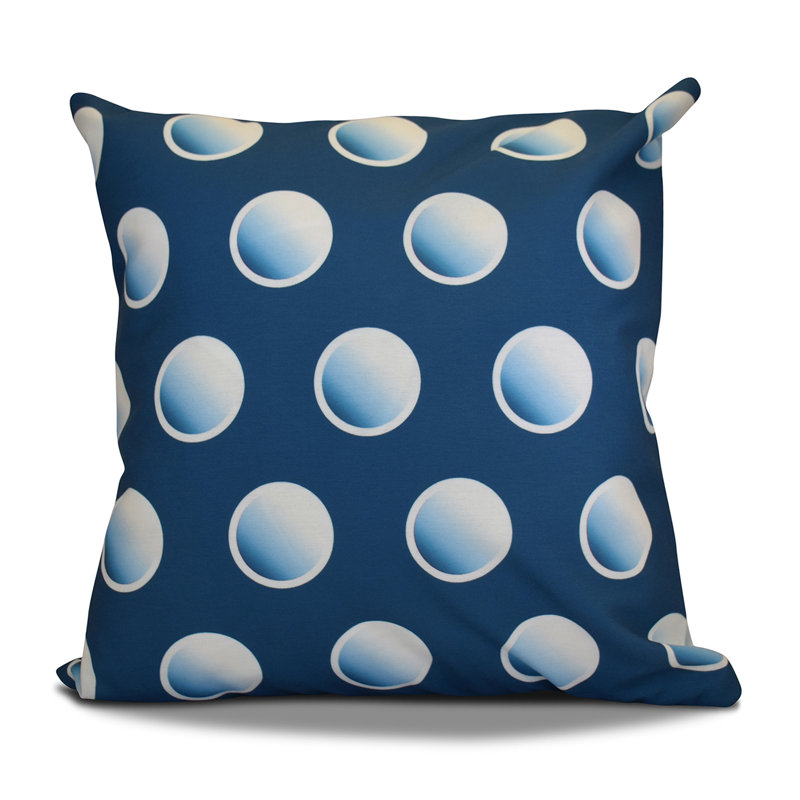 Housse de coussin décoratif carrée et insert dip dye dots, Bleu sarcelle, H 18 po x l 18 po