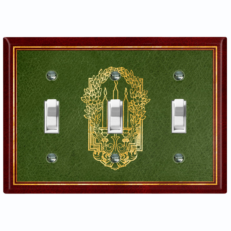 Plaque murale d'interrupteur à bascule à 1 couronne Elegant Candles, Vert