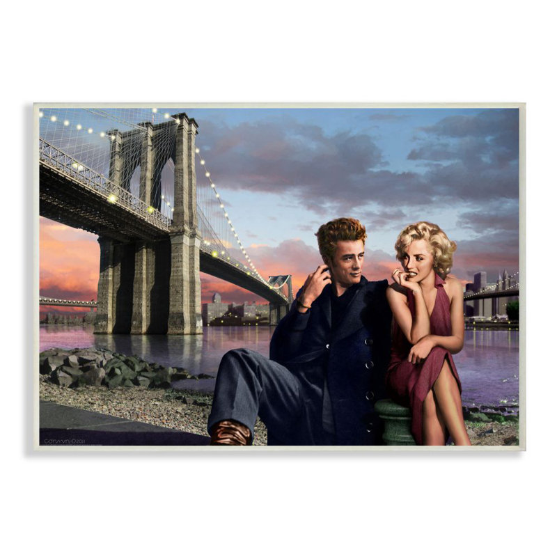 « brooklyn bridge rétro, reproduction d’art classique », impression sur toile, H 13 po x l 19 po, Plaque murale
