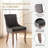 Chic Mid-Century Dining Chair Set(Set Of 2) - High Back Support, Solid Wood Frame, Bronze Accents-1431293418