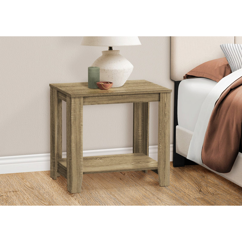 Table de chevet élégante, table de chevet, table d'appoint transitionnelle, table de bout avec tablette de rangement ouverte