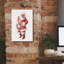 «Jolly Santa With Wreath» par Danhui Nai, art mural sur toile-1820739834