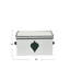 Green Polyester Ornament Chest with Cream Detail and Cardboard Inserts-1940320172