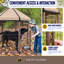 Enclos modulaire pour chiens de 1,5 m avec auvent – ​​Abri intérieur et extérieur pour animaux de compagnie-69682213-69682215