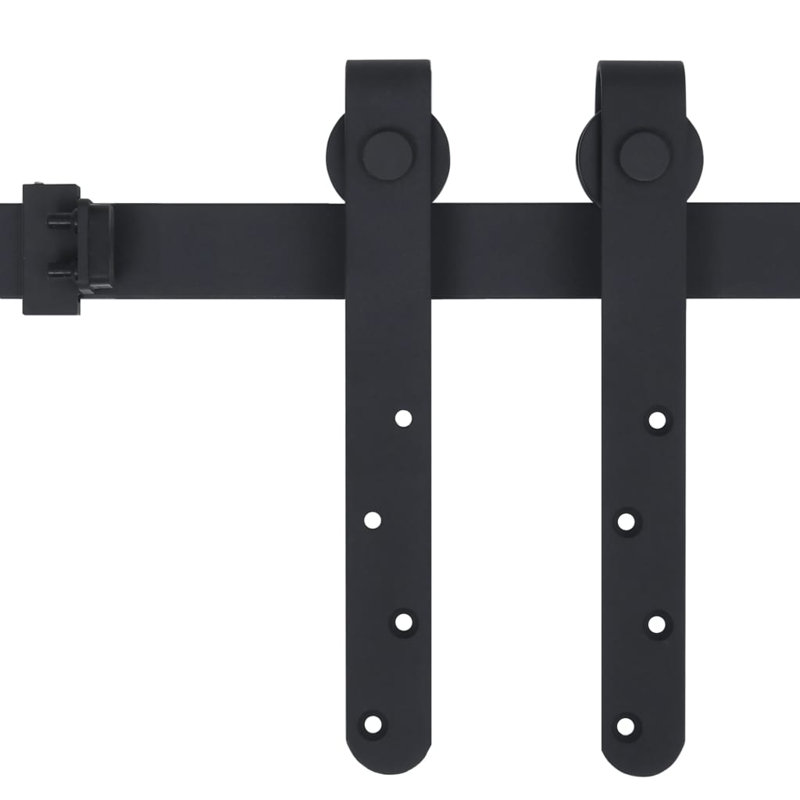 Barbe Mini Sliding Barn Door Kit Carbon Steel, 152cm W