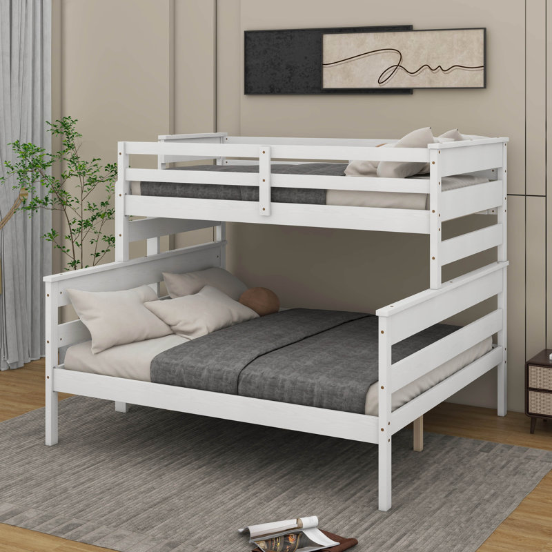 Twin XL Over Queen Bunk Bed With Ladder