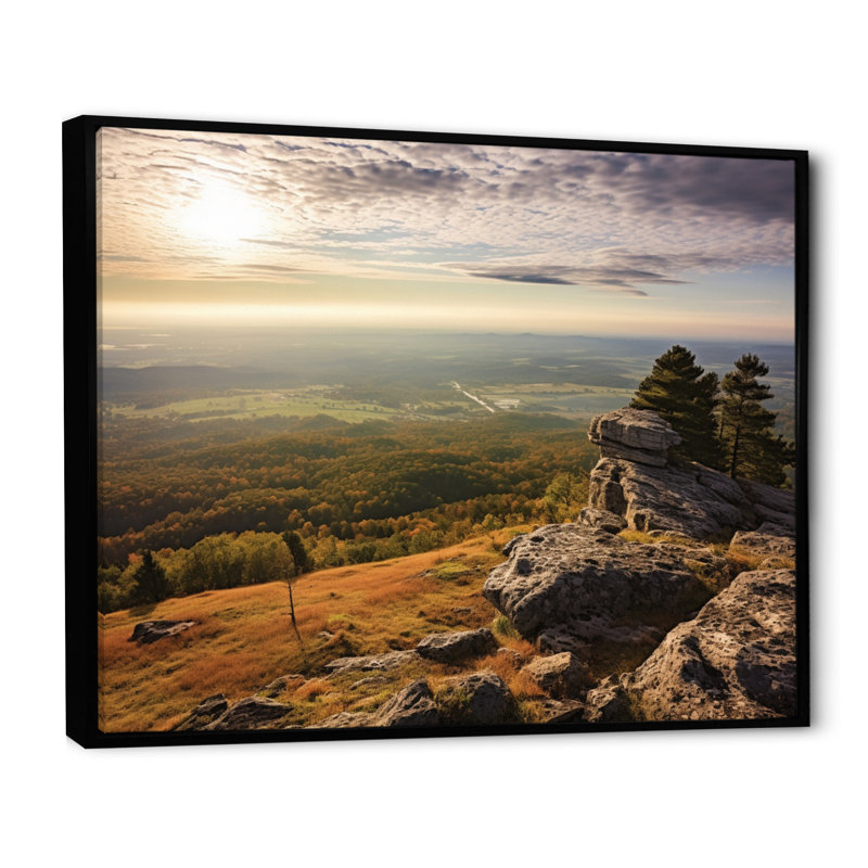 «Arkansas Grand Canyon Sunset Harmony I - Arkansas», reproduction sur toile, 30" H x 40" W, Cadre flottant noir