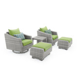 5 PC Deep Seating Club Chair Conversation Set